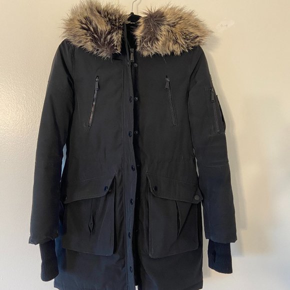 BCBGeneration Women’s Black Coat with Removable Hood Extra XS - Picture 1 of 4